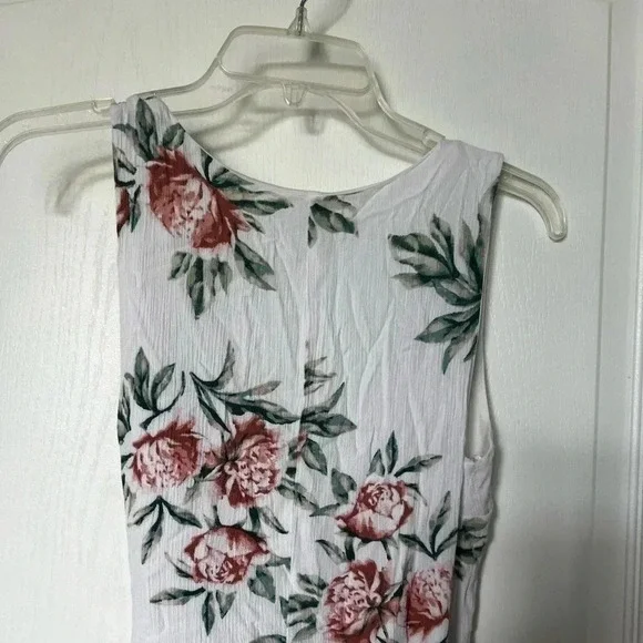 MIAMI : long floral dress maxi white green pink - Picture 5 of 10